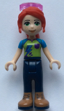 LEGO frnd328 Friends Mia, Dark Blue Trousers, Lime Top, Red Hair, Sunglasses
