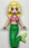 LEGO frnd335 Friends Chloe, Dark Pink and White Swimsuit Top, Bright Green Mermaid Hips and Tail
