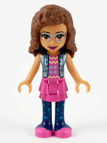 LEGO frnd370 Friends Olivia, Dark Pink Skirt and Dark Blue Leggings, Dark Pink Top with Blue Jacket