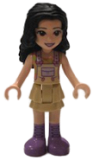 LEGO frnd376 Friends Emma, Tan Dress with Straps, Medium Lavender Boots