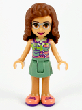LEGO frnd378 Friends Olivia, Sand Green Skirt, Sand Green Top, Coral Shoes