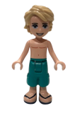 LEGO frnd379 Friends Mason, Dark Turquoise Shorts, Shirtless