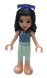 LEGO frnd382 Friends Emma, Light Aqua Trousers, Blue Top, White Sandals, Sunglasses