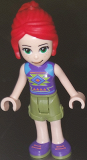 LEGO frnd421 Friends Mia, Olive Green Shorts, Dark Purple Shoes and Top with Diamonds and Triangles