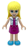 LEGO frnd433 Friends Stephanie, Magenta Skirt and Top with Metallic Silver Vest