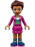 LEGO frnd467 Friends Andrea, Magenta Jacket and Skirt, Dark Blue Boots