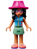 LEGO frnd488 Friends Savannah - Sand Green Skirt, Magenta Hat