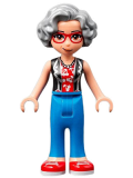 LEGO frnd489 Friends Dottie - Blue Trousers with Red Shoes, Black Vest over Red Shirt with Cherries