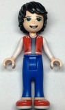 LEGO frnd500 Friends Jackson - Red Shoes, Blue Trousers, Red Vest, Sand Blue Undershirt, White Sleeves