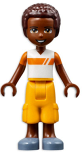 LEGO frnd501 Friends Elijah - White and Orange Shirt, Bright Light Orange Trousers