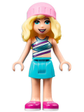 LEGO frnd506 Friends Stephanie - Metallic Light Blue Swimsuit Top, Medium Azure Skirt, Bright Pink Hat