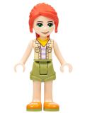 LEGO frnd527 Friends Mia - Olive Green Shorts, Orange Shoes, Tan Vest, Bright Light Orange Scarf