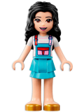 LEGO frnd531 Friends Emma - White Shirt with Apron, Medium Azure Skirt with Gold Shoes