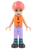 LEGO frnd545 Friends Stephanie - Lavender Sailing Outfit, Coral Cap, Orange Life Jacket