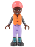 LEGO frnd546 Friends Elijah - Lavender Sailing Outfit, Coral Cap, Orange Life Jacket