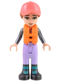 LEGO frnd547 Friends Capt. Maxine - Lavender Sailing Outfit, Coral Cap, Orange Life Jacket