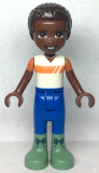 LEGO frnd554 Friends Elijah - White and Orange Shirt, Blue Trousers, Sand Green Boots