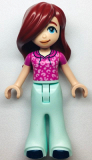 LEGO frnd582 Friends Paisley - Dark Pink Hoodie, Light Aqua Trousers Bell-Bottoms, Dark Blue Shoes