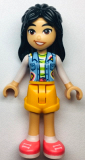 LEGO frnd583 Friends Liann - Bright Light Blue Vest with Pockets, Bright Light Orange Shorts, Coral Shoes