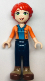 LEGO frnd585 Friends Mia - Dark Azure Shirt, Orange Sweater, Dark Blue Pants, Dark Tan and Reddish Brown Boots