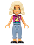 LEGO frnd591 Friends Nova - Magenta Sleeveless Shirt, Sand Blue Trousers with Cuffs, Black Shoes
