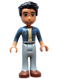 LEGO frnd595 Friends Dr. Marlon - Sand Blue Unbuttoned Shirt, Light Bluish Gray Trousers, Reddish Brown Shoes