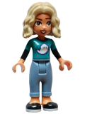 LEGO frnd596 Friends Nova - Dark Turquoise Shirt, Sand Blue Trousers with Cuffs, Black Shoes