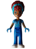 LEGO frnd597 Friends Gabriela - Medium Blue Shirt with Stethoscope, Blue Trousers, White Shoes, Medium Azure Head Wrap