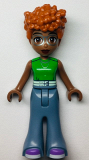 LEGO frnd608 Friends Naomi (Medium Brown) - Green Sleeveless Top, Sand Blue Bell-Bottoms, Medium Lavender Shoes