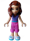 LEGO frnd615 Friends Luna - Dark Pink and Medium Azure Top with Scales, Dark Pink Trousers Cropped, White Shoes
