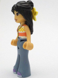 LEGO frnd624 Friends Liann - White, Coral and Bright Light Orange Top, Sand Blue Bell-Bottoms, Medium Lavender Shoes, Flower