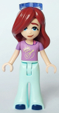 LEGO frnd634 Friends Paisley - Medium Lavender Shirt with Guitar, Light Aqua Trousers Bell-Bottoms, Dark Blue Shoes, Sunglasses