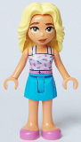 LEGO frnd645 Friends Dia - Lavender Top with Berries, Dark Azure Skirt, Dark Pink Sandals