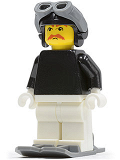 LEGO fst013 FIRST LEGO League Climate Connections Skier Male Black Top, Black Helmet