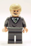 LEGO hp085 Draco Malfoy, Dark Bluish Gray Sweater, Smirk