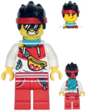 LEGO mk066 Monkie Kid - Tourist Outfit, Dark Turquoise Neck Bracket and Clip