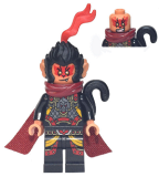 LEGO mk075 Evil Macaque - Black and Red Armor, Dark Red Cape, Monkey Tail