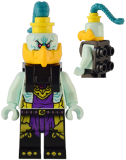 LEGO mk111 The Golden-Winged Eagle - Black Neck Bracket with Harness