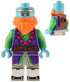 LEGO mk112 Sandy - Purple and Bright Green Robe, Neck Bracket