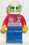 LEGO oct028 Octan - Racing, Blue Legs, White Helmet, Trans-Light Blue Visor