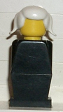 LEGO old037 Legoland Old Type - Black Torso, Black Legs, White Pigtails Hair