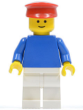 LEGO pln021 Plain Blue Torso with Blue Arms, White Legs, Red Hat