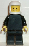 LEGO pln051 Plain Black Torso with Black Arms, Black Legs, White Classic Helmet
