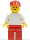 LEGO pln054 Plain White Torso with White Arms, Red Legs, Red Cap