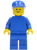 LEGO pln089 Plain Blue Torso with Blue Arms, Blue Legs, Blue Cap