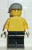 LEGO pln092 Plain Yellow Torso with Yellow Arms, Black Legs, Light Gray Cap