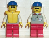 LEGO res005 Coast Guard 1 - Red Legs, Blue Cap, Sunglasses, Life Jacket