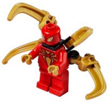 LEGO sh640 Iron Spider - Black Outlined Gold Emblem