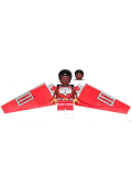 LEGO sh642 Falcon - Red, Brick - Built Wings