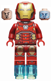 LEGO sh649 Iron Man with Silver Hexagon on Chest and 1 x 1 Round Bricks